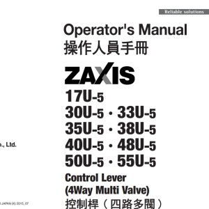 Hitachi ZX17U-5 ZX55U-5 Operator's Manual ENMADC-OP3-2