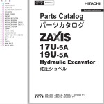 Hitachi ZX17U-5A ZX19U-5A Parts Catalog PABA50-1-2