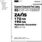 Hitachi ZX17U-5A ZX19U-5A Parts Catalog PABA50-E1-1