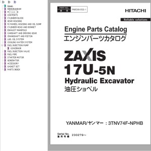 Hitachi ZX17U-5N Engine Parts Catalog PABC60-EG2-1
