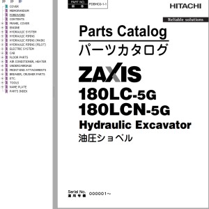 Hitachi ZX180LC-5G ZX180LCN-5G Parts Catalog PDBHC0-1-1