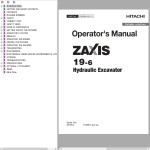 Hitachi ZX19-6 Operator’s Manual ENMABL-EN1-1