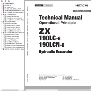 Hitachi ZX190LC-6 ZX190LCN-6 Technical Manual TODBS50-EN-01