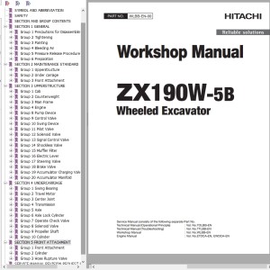 Hitachi ZX190W-5B Workshop Manual WLBB-EN-00