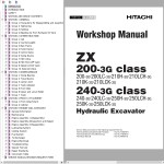 Hitachi ZX200-3G ZX240-3G Class Workshop Manual WBWD-E-00