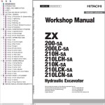 Hitachi ZX200-5A ZX200LC-5A ZX210H-5A ZX210LCH-5A ZX210K-5A ZX210LCK-5A ZX210LCN-5A Workshop Manual WDCX90-EN-01