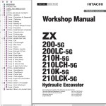 Hitachi ZX200-5G ZX200LC-5G ZX210H-5G ZX210LCH-5G ZX210K-5G ZX210LCK-5G Workshop Manual WDCD-EN-00