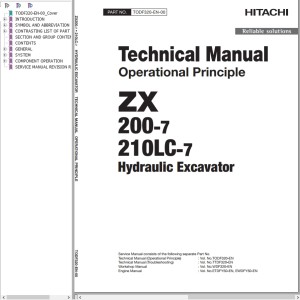 Hitachi ZX200-7 ZX210LC-7 Technical Manual TODF320-EN-00