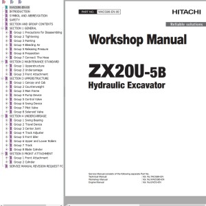 Hitachi ZX20U-5B Workshop Manual WACG90-EN-00