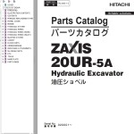 Hitachi ZX20UR-5A Parts Catalog PACHA0-1-2