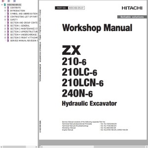 Hitachi ZX210-6 ZX210LC-6 ZX210LCN-6 ZX240N-6 Workshop Manual WDC450-EN-01