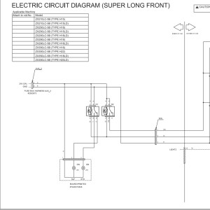 Hitachi ZX210LC-5B ZX350LC-5B Electric Circuit Diagram( Super Long Front)