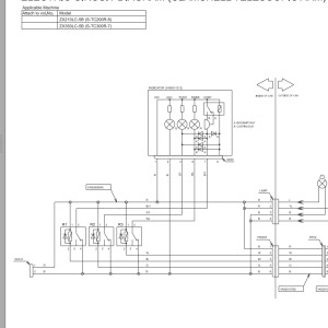 Hitachi ZX210LC-5B ZX350LC-5B Telescopic Arm 21m & 25m Electric Circuit Diagram
