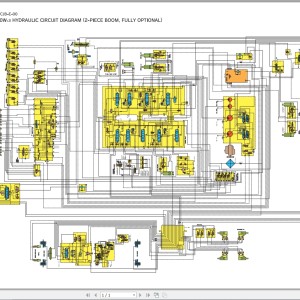 Hitachi ZX210W-3 ZX220W-3 Hydraulic Circuit Diagram WCLA-0649-ZX