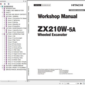 Hitachi ZX210W-5A Workshop Manual WLCDE0-EN-00