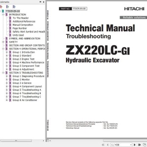 Hitachi ZX220LC-GI Technical Manual Troubleshooting TTDCR-EN-00