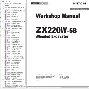 Hitachi ZX220W-5B Workshop Manual WLCA-EN-00