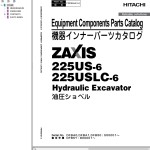 Hitachi ZX225US-6 ZX225USLC-6 Parts Catalog PDFB50-E1-2