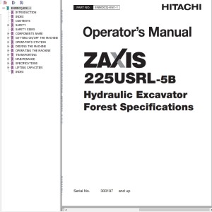 Hitachi ZX225USRL-5B Operator's Manual ENMDCQ-EN1-1