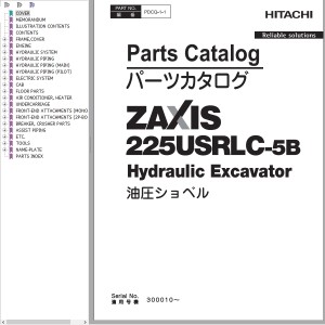 Hitachi ZX225USRLC-5B Parts Catalog PDCQ-1-1