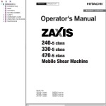 Hitachi ZX240-5 ZX330-5 ZX470-5 Class Operator's Manual ENMDDD-OP1-1