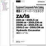 Hitachi ZX240-5B ZX250LCN-5B Parts Catalog PDCA-E1-2