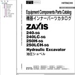Hitachi ZX240-5G ZX240LC-5G ZX250H-5G ZX250LCH-5G Parts Catalog PDCEF0-E1-1