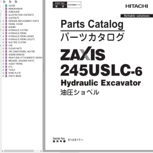Hitachi ZX245USLC-6 Parts Catalog PDFB60-1-1