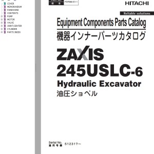 Hitachi ZX245USLC-6 Parts Catalog PDFB60-E1-1