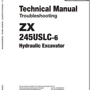 Hitachi ZX245USLC-6 Technical Manual Troubleshooting TTDFB60-EN-00