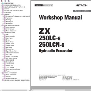 Hitachi ZX250LC-6 ZX250LCN-6 Workshop Manual WDC150-EN-02