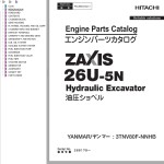 Hitachi ZX26U-5N Engine Parts Catalog PACB60-EG2-1