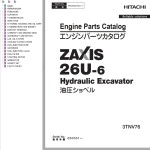 Hitachi ZX26U-6 Engine Parts Catalog PACK50-EG1-1
