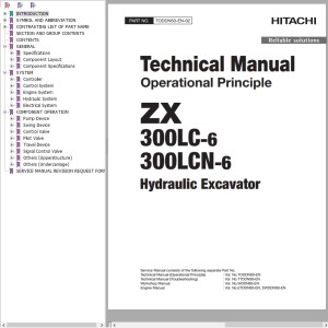 Hitachi ZX300LC-6 ZX300LCN-6 Technical Manual TODDN50-EN-02