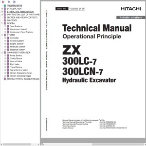Hitachi ZX300LC-7 ZX300LCN-7 Technical Manual TODD650-EN-00