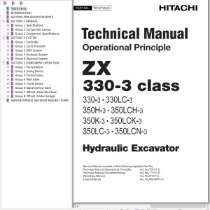 Hitachi ZX330-3 Class Technical Manual TO1V7-E-01
