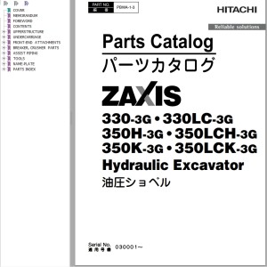 Hitachi ZX330-3G ZX350LCK-3G Parts Catalog PBWA-1-3