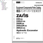 Hitachi ZX330-5A ZX330LC-5A ZX350H-5A ZX350LCH-5A ZX380LC-5A Parts Catalog PDDKC0-E1-2