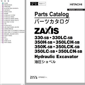 Hitachi ZX330-5B ZX350LCN-5B Parts Catalog PDDD-1-2