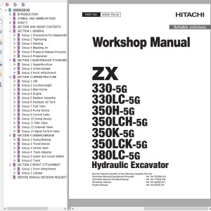 Hitachi ZX330-5G ZX380LC-5G Workshop Manual WDDE-EN-02