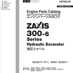 Hitachi ZX330-6 Series Engine Parts Catalog 6HK1-XASA11-5