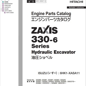 Hitachi ZX330-6 Series Engine Parts Catalog 6HK1-XASA11-6
