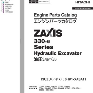 Hitachi ZX330-6 Series Engine Parts Catalog 6HK1-XASA11-7