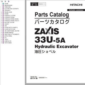 Hitachi ZX33U-5A Parts Catalog PADB10-1-2