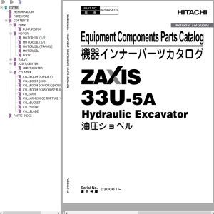 Hitachi ZX33U-5A Parts Catalog PADB50-E1-2
