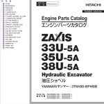 Hitachi ZX33U-5A ZX35U-5A ZX38U-5A Engine Parts Catalog PADCJ0-EG1-2