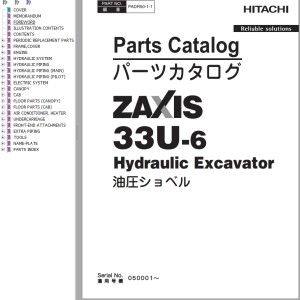 Hitachi ZX33U-6 Parts Catalog PADR50-1-1