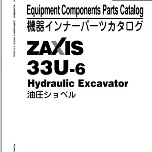 Hitachi ZX33U-6 Parts Catalog PADR50-E1-1
