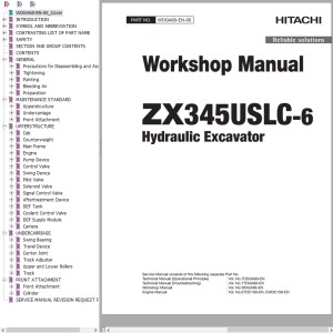 Hitachi ZX345USLC-6 Workshop Manual WDGA60-EN-00