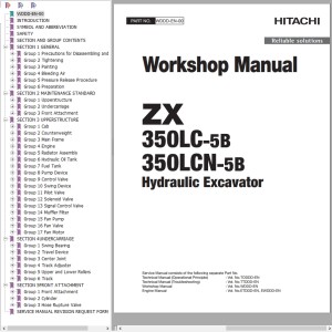 Hitachi ZX350LC-5B ZX350LCN-5B Workshop Manual WDDD-EN-00
